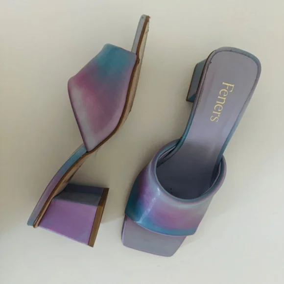 Feners Le Mule Rainbow Vegan (Womens US 7/EUR 38) - Picture 2 of 3